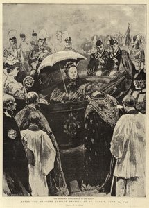 セントポールでのダイヤモンドジュビリーサービスの後、1897年6月22日 作： William Small